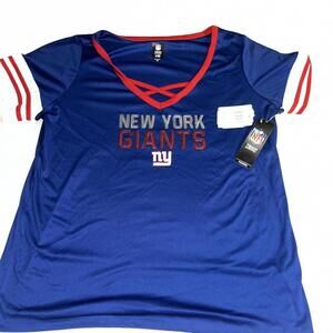 NWT NFL New York Giants Women's V-Neck T-Shirt Size XXL New With Tags Football
